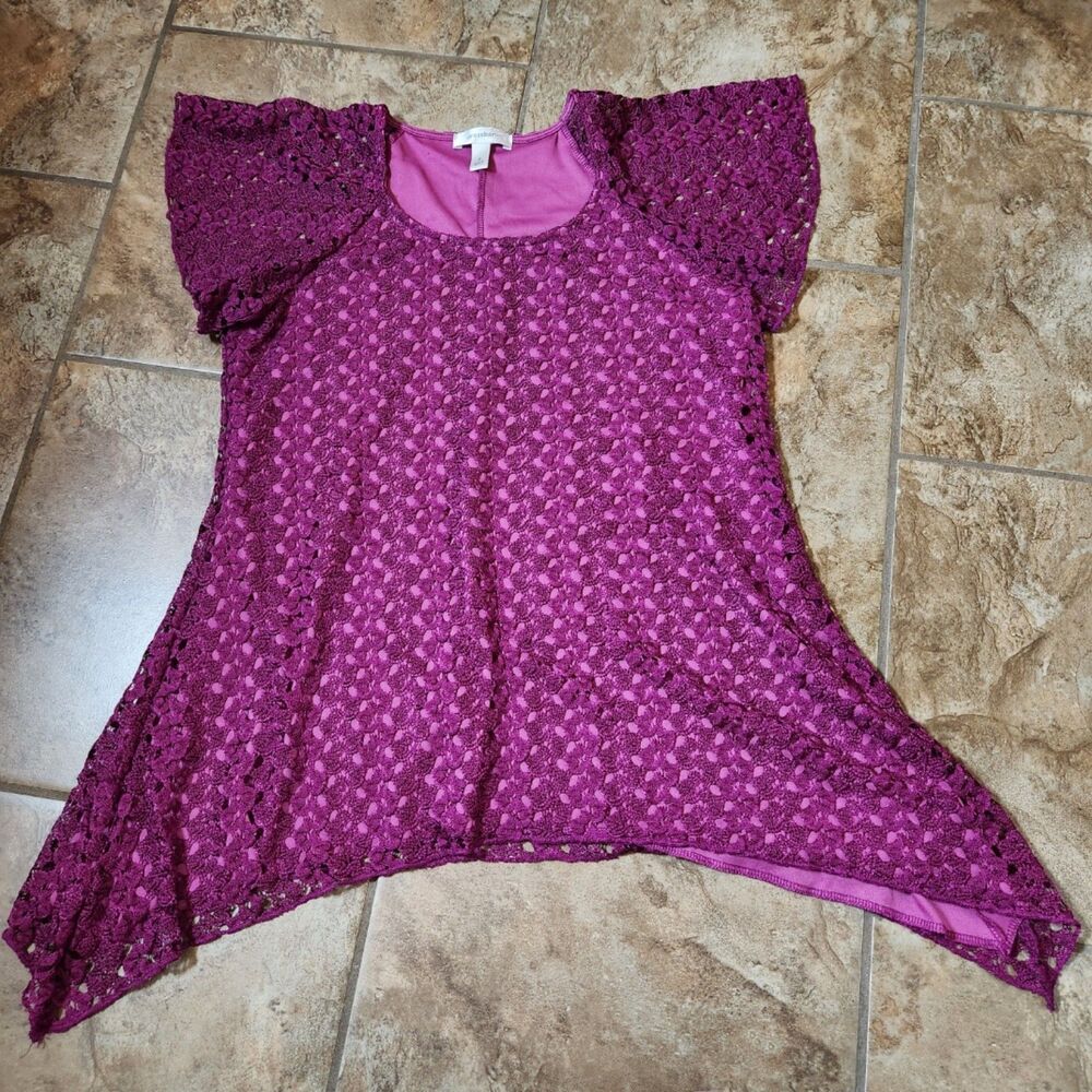 Dressbarn Lace Top Women’s Small Purple